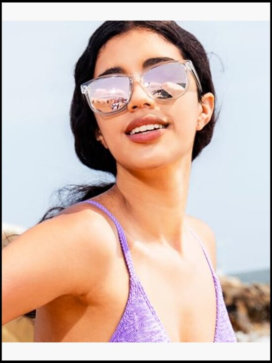 Polarized Sunglasses with UV400 Protection, Lightweight Plastic Frames